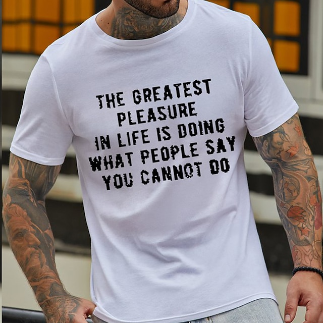 

Men's T shirt Hot Stamping Graphic Prints Letter Crew Neck Casual Daily Print Short Sleeve Tops Lightweight Fashion Big and Tall Sports Blue White Black