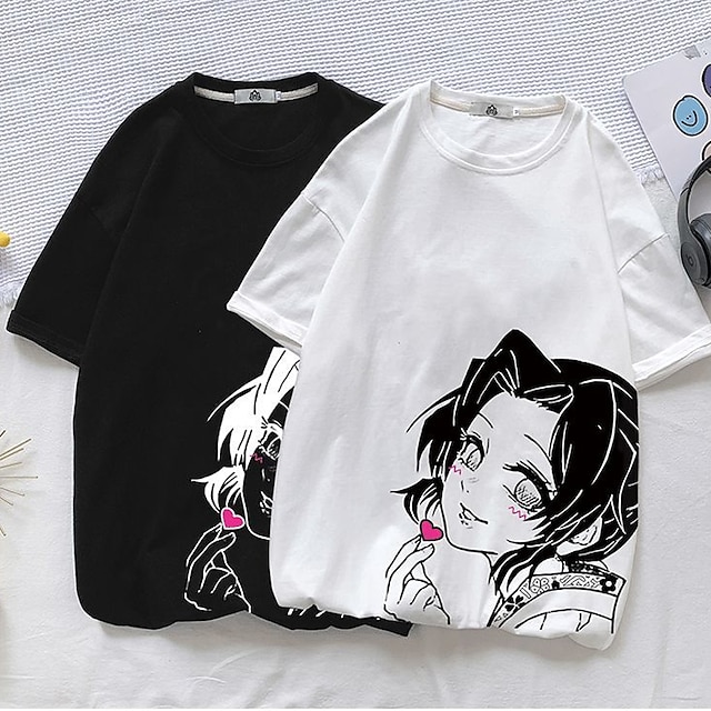 Toys & Hobbies Cosplay & Costumes | Inspired by Demon Slayer: Kimetsu no Yaiba Kochou Shinobu T-shirt Cartoon 100% Polyester Ani