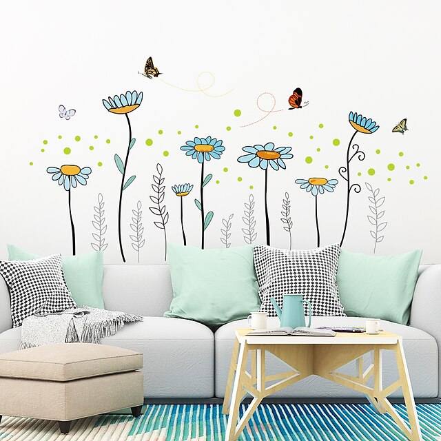 

Colorful Vines Flowers KidsRoom Bedroom Home Decor Removable Stickers