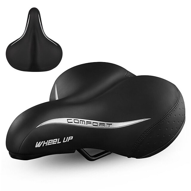 

Wheel up Bike Saddle / Bike Seat Breathable Wearproof Soft Professional PU(Polyurethane) Steel Cycling Road Bike Mountain Bike MTB Recreational Cycling Black / Ergonomic