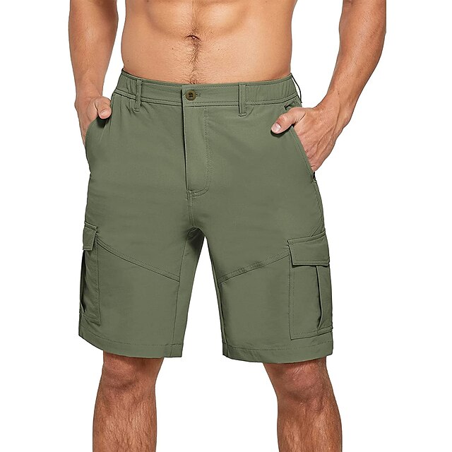 

Men's Classic Style Casual / Sporty Shorts Knee Length Pants Casual Daily Inelastic Solid Color Mid Waist Black Gray Army Green Khaki Navy Blue M L XL XXL 3XL