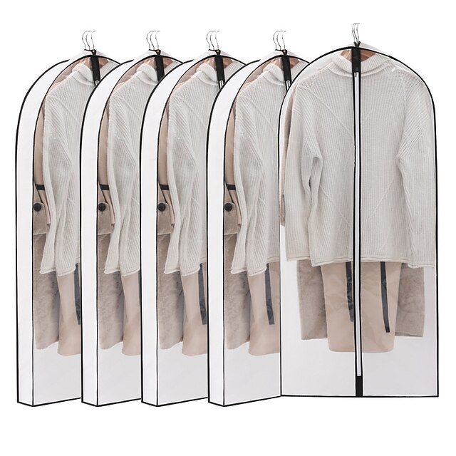 Home & Garden Home Decor | 1/2/4pcs Transparent Clothing Covers Garment Suit Dress Jacket Clothes Coat Dustproof Cover Protector