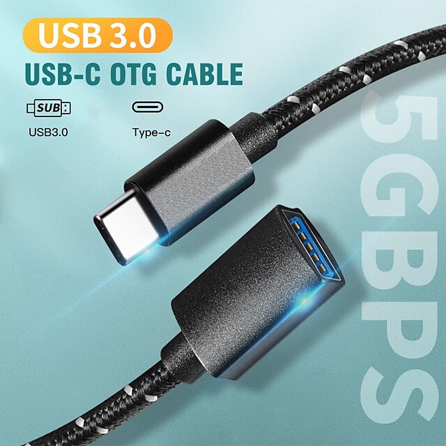  USB C to USB Adapter USB Type C Male to USB 3.0 Female OTG Cable Thunderbolt 3 to USB Adapter Compatible with MacBook Pro/Air Samsung Galaxy S22 S22+ Ultra Note 20