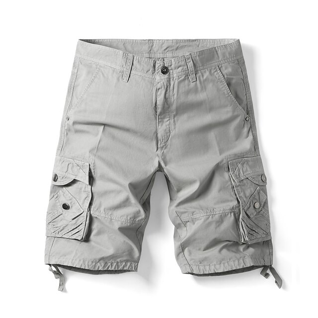 

Men's Basic Tactical Cargo Cargo Shorts Patchwork Multiple Pockets Print Knee Length Pants Casual Going out Inelastic Camouflage Solid Colored Mid Waist Slim Camouflage Red Camouflage Blue Yellow