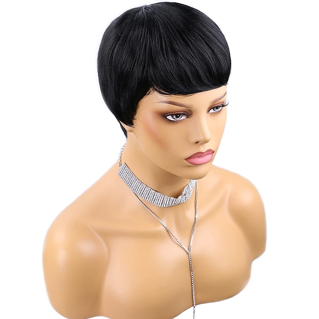 Beauty & Hair Wigs & Hair Pieces | Piexie Cut Wigs for Women Short Black Wigs For Black Women Short Layered Wavy Pixie Cut Wigs 