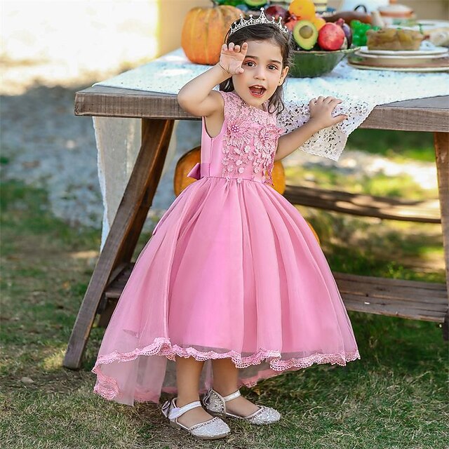 

Toddler Little Girls' Dress Plain Tulle Dress Party Daily Beaded Multicolor Blue White Knee-length Sleeveless Elegant Cute Dresses Children's Day Spring Summer Slim 1-3 Years