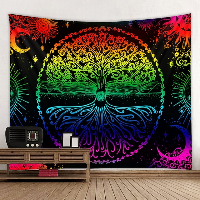 Home & Garden Home Decor | Colorful Tree Bohemian Style Tapestry Art Deco Blanket Curtain Hanging Home Bedroom Living Room Decor