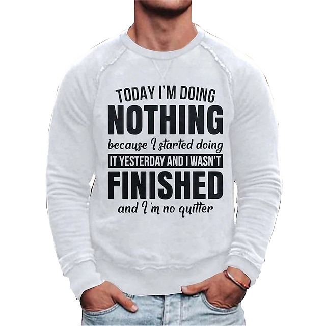 Mens Clothing Mens Hoodies & Sweatshirts | Mens Sweatshirt Pullover Graphic Letter Print Sports & Outdoor Casual Daily Hot Stamp