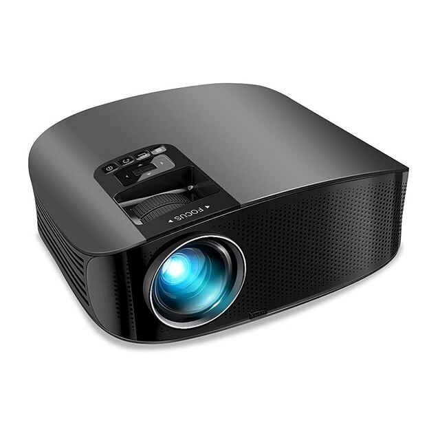 

Projector 1080P Video Projector 220L Outdoor Movie Projector Supported Home Projector Compatible with HDMI VGA AV and USB Black (YG600)