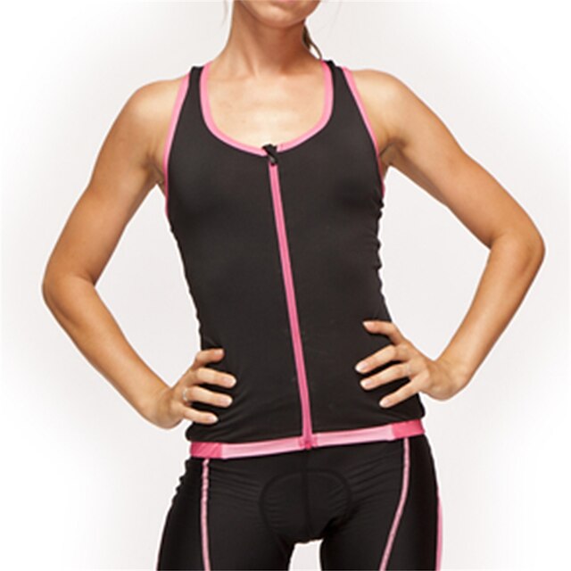

21Grams Women's Short Sleeve Cycling Vest Summer Spandex Black Stripes Bike Top Mountain Bike MTB Road Bike Cycling Quick Dry Moisture Wicking Sports Clothing Apparel / Stretchy / Athleisure