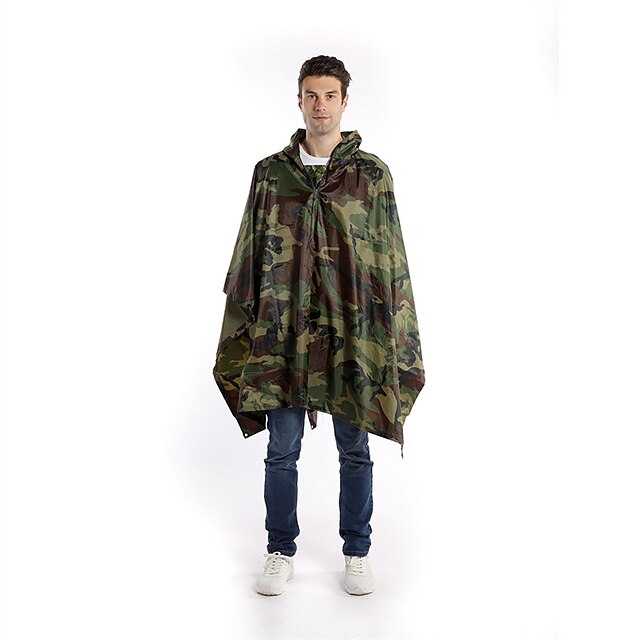 

Polyester Camouflage Raincoat Cloak Adult One-piece Raincoat Hiking Outdoor Riding Poncho