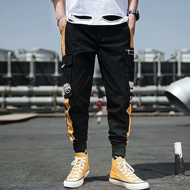 

Men's Classic Style Cargo Tactical Cargo Multiple Pockets Full Length Pants Casual Daily Micro-elastic Solid Color Outdoor Sports Mid Waist Grey Yellow M L XL XXL 3XL