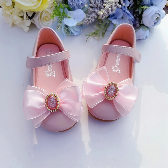 Shoes & Bags Kids Shoes | Girls Flats Flower Girl Shoes Microfiber Little Kids(4-7ys) Pink Ivory Fall Spring - IZ34029