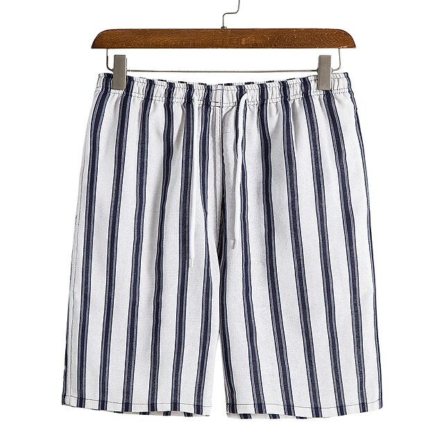 

Men's Shorts Chino Shorts Pocket Print Knee Length Pants Casual Holiday Inelastic Stripe Lightweight Outdoor Mid Waist Slim Rainbow S M L XL XXL / Summer