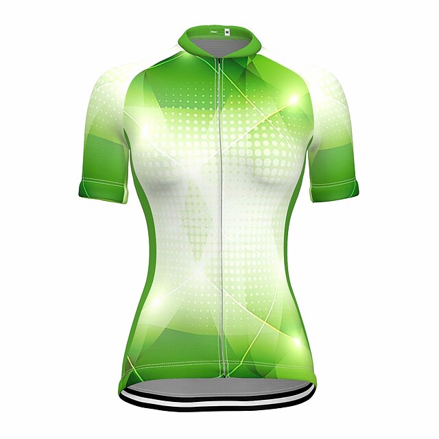 

21Grams Women's Short Sleeve Cycling Jersey Summer Spandex Green Gradient Bike Top Mountain Bike MTB Road Bike Cycling Quick Dry Moisture Wicking Sports Clothing Apparel / Stretchy / Athleisure