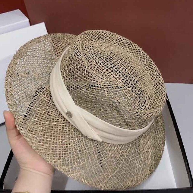 

Fashion Basketwork Hats with Ribbons 1pc Wedding Headpiece