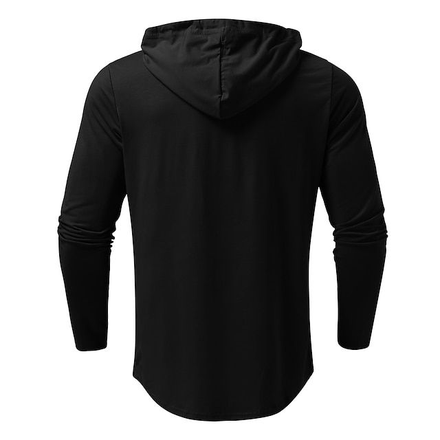 Mens Clothing Mens Hoodies & Sweatshirts | Unisex Golf Shirt non-printing Solid Color Hooded Casual Sports Drawstring Long Sleev