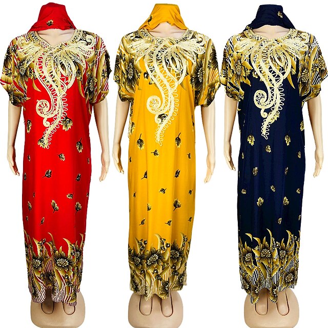 

Arabian Muslim Adults Women's Cosplay Abaya Abaya Kaftan Dress For Party Festival Polyester Dress