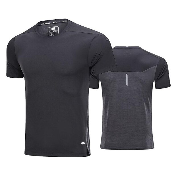 Sports & Outdoors Running, Jogging & Walking | summer fashion sports mens fitness short sleeve lightweight breathable loose elas