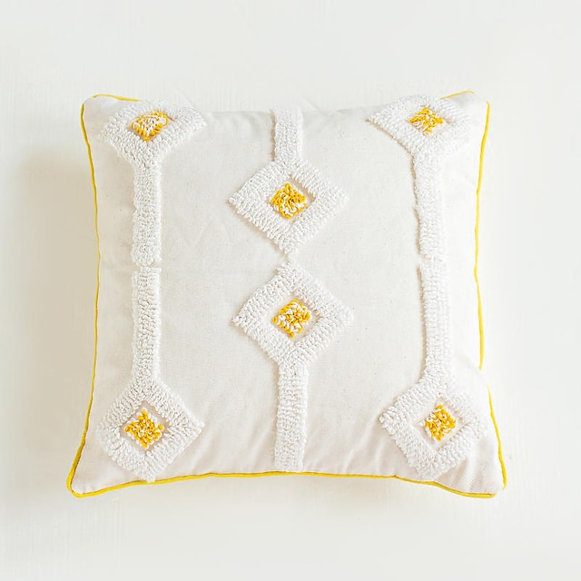 

PillowCase High Quality Cotton Towel Embroidered PillowCase Living Room Bedroom Cushion Cover Living Room Bedroom Sofa Cushion Cover Modern Home Room Cushion Cover