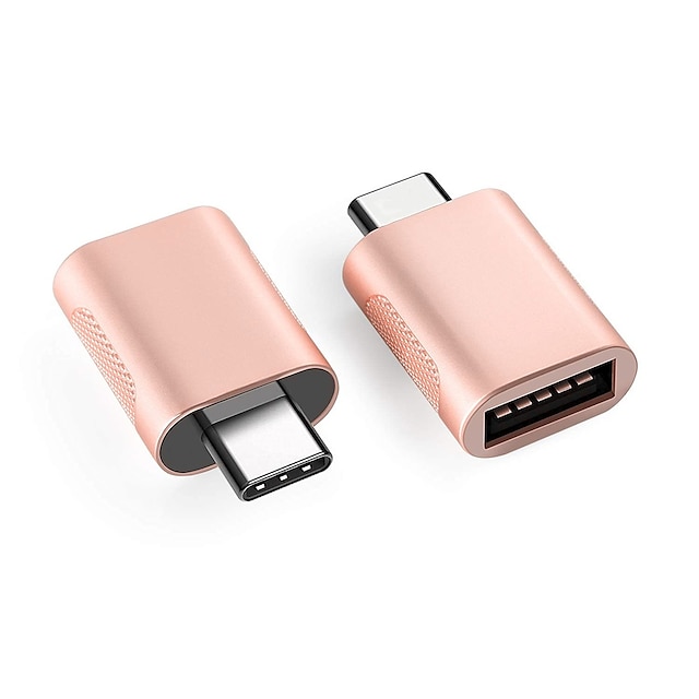  2 Pack USB C to USB OTG Adapter Thunderbolt 3 to USB 3.0 Adapter Compatible with MacBook Pro Microsoft Surface Samsung Galaxy S21 S22 Ultra Note 20 and More Type-C Devices