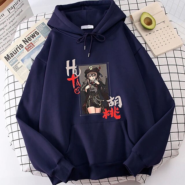 Toys & Hobbies Cosplay & Costumes | Inspired by Genshin Impact Hutao Hoodie Anime 100% Polyester Anime Harajuku Graphic Kawaii H