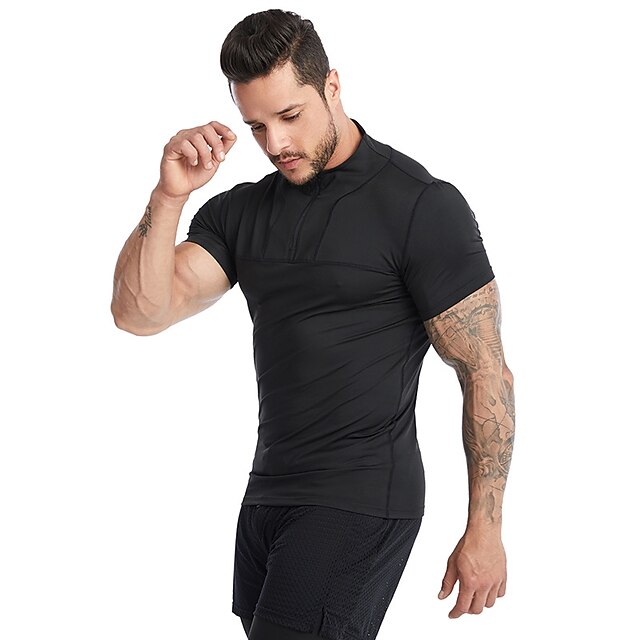 Sports & Outdoors Running, Jogging & Walking | Mens Running Shirt Tee Tshirt Top Athletic Breathable Quick Dry Moisture Wicking 