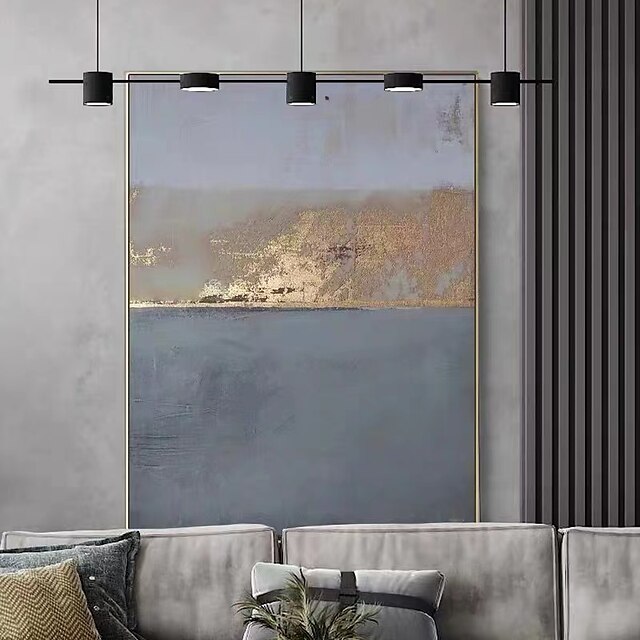 Home & Garden Wall Art | Oil Painting Hand Painted Vertical Abstract Architecture Vintage Modern Rolled Canvas (No Frame) - CE17