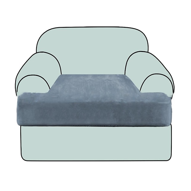  Capa de assento de sofá elástico almofada de assento t almofada de assento capa elástica poltrona de sofá loveseat 3 lugares cinza liso sólido macio durável lavável
