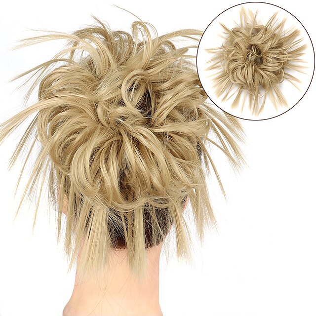 Beauty & Hair Wigs & Hair Pieces | Messy Bun Hair Piece Hair Scrunchie Fluffy Tousled Updo Hairpieces Synthetic Hair Bun Extensi