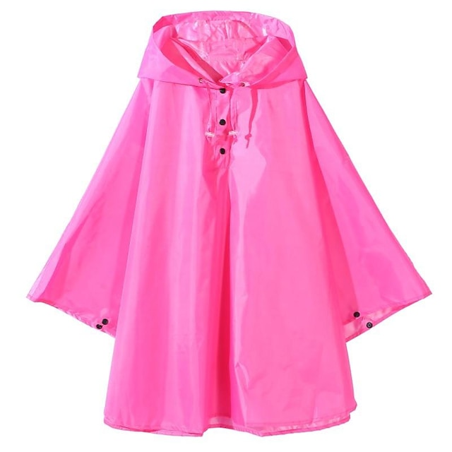 Home & Garden Home Decor | Childrens Printed Thin Cape Raincoat Solid Color Backpack Poncho - OV42418