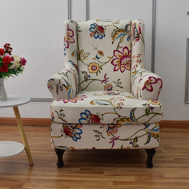 Stretch Wingback Chair Cover Wing Chair Slipcovers Spandex Fabric