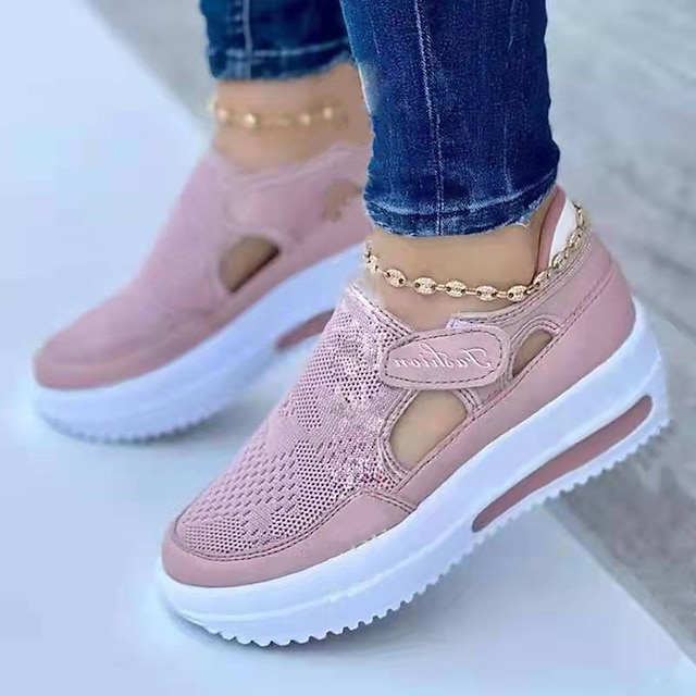 Women's Sneakers Plus Size Outdoor Daily Summer Platform Round Toe ...