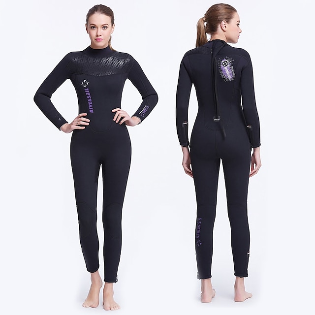  Dive&Sail Women's Full Wetsuit 5mm SCR Neoprene Diving Suit Thermal Warm UPF50+ Quick Dry High Elasticity Long Sleeve Full Body Back Zip - Swimming Diving Surfing Snorkeling Solid Color Autumn / Fall
