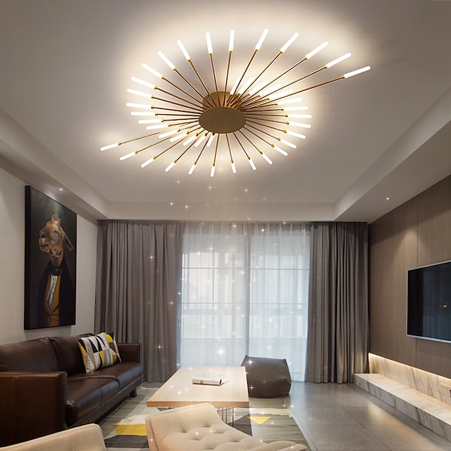  128 cm cluster design plafondlampen led 42-lichts nordic stijl metaal geverfde afwerkingen modern 220-240v