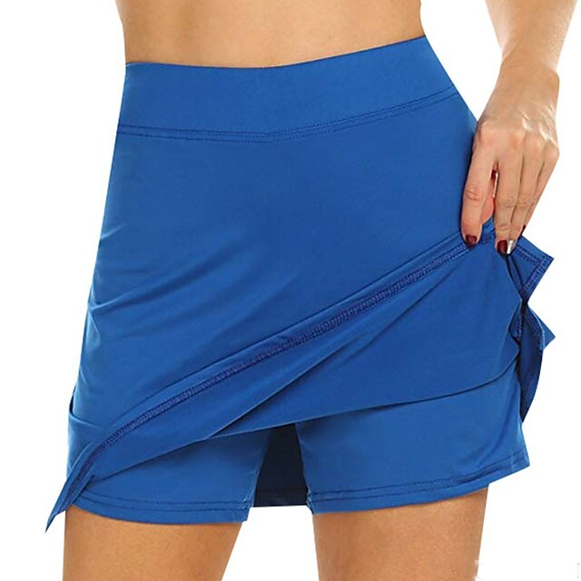 Womens Clothing Womens Bottoms | Womens Casual / Sporty Athleisure Shorts Skort Slacks 2 in 1 Split Short Pants Leisure Sports W