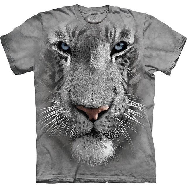 Baby & Kids Boys Clothing | Kids Boys T shirt Short Sleeve 3D Print Tiger Animal Gray Children Tops Spring Summer Active Fashion