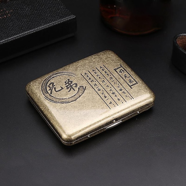 Home & Garden Home Decor | 20 Sticks of Cigarette Case with Both Sides Open to Support Generation of Bronze Condensed Flower Met