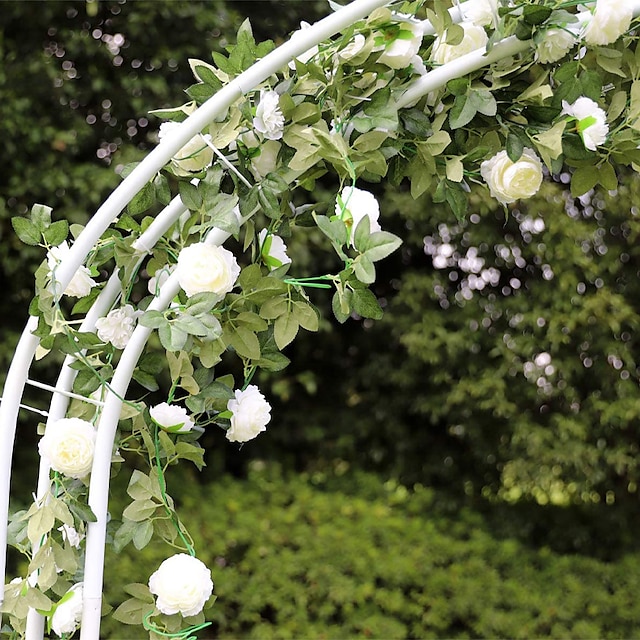  1/3/5Pcs 240Cm/94“ Artificial Flower Fabric Modern Contemporary Vine Wall Flower Vine Wedding Party Decoration,Fake Flowers For Wedding Arch Garden Wall Home Party Hotel Office Arrangement Decoration