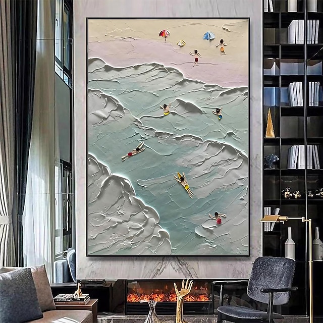  Hang-Malowane obraz olejny Ręcznie malowane Pionowe Abstrakcja Krajobraz Nowoczesny Zwinięte płótna