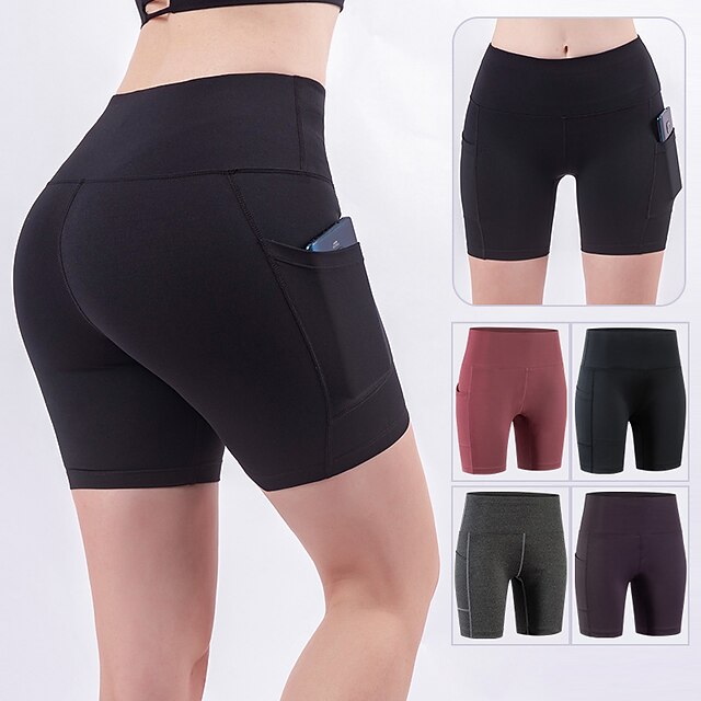 Yoga Shorts Side Pockets Shorts Bottoms 