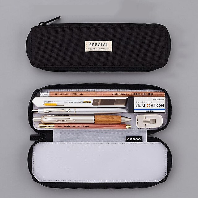 Consumer Electronics Stationery | Pencil Cases Wear-Resistant Multifunction With Zipper Canvas for School Office Student - SP006