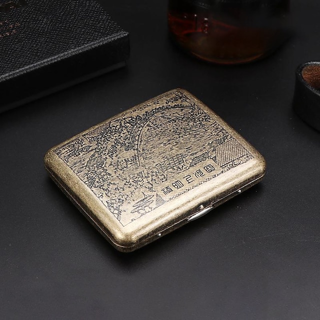 Home & Garden Home Decor | 20 Sticks of Cigarette Case with Both Sides Open to Support Generation of Bronze Condensed Flower Met