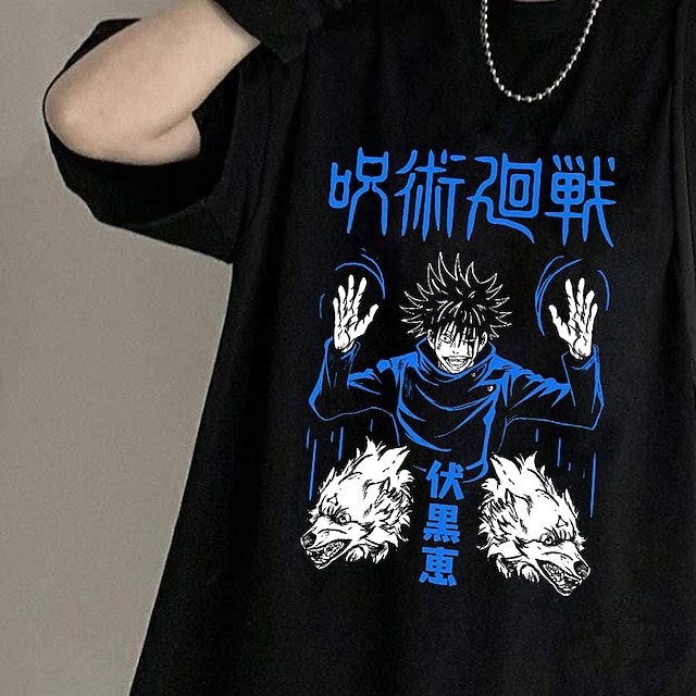 Toys & Hobbies Cosplay & Costumes | Inspired by Jujutsu Kaisen Fushiguro Megumi T-shirt Anime 100% Polyester Anime Harajuku Grap