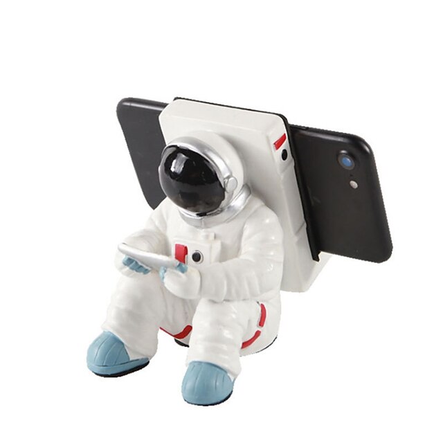 Phones & Accessories Phone Mounts & Holders | Creative Office Desk Decoration Resin Mobile Phone Stand Astronaut Household Goods