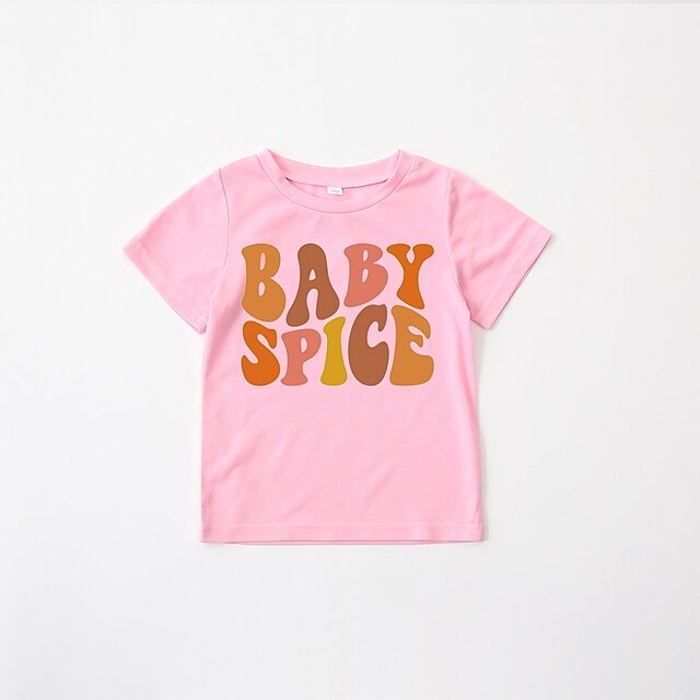 Baby & Kids Matching Outfits | Mommy and Me T shirt Tops Letter Causal Print Pink Short Sleeve Casual Matching Outfits - VJ22815