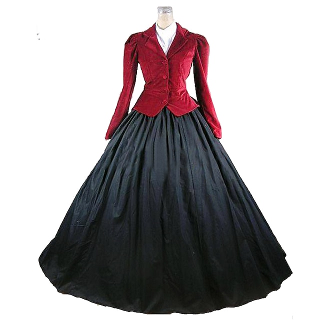  Retro vintage Rococo 18de eeuw Vintage Jurk Jurken Gala jurk Dames Maskerade Feest Casual / Dagelijks Kleding