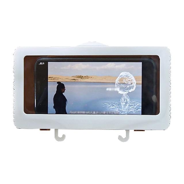 Phones & Accessories Phone Mounts & Holders | Shower Phone Holder Waterproof Case Box Wall Mounted All Covered Mobile Phone Shel