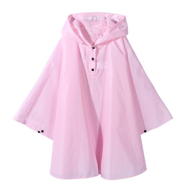 Home & Garden Home Decor | Childrens Printed Thin Cape Raincoat Solid Color Backpack Poncho - OV42418