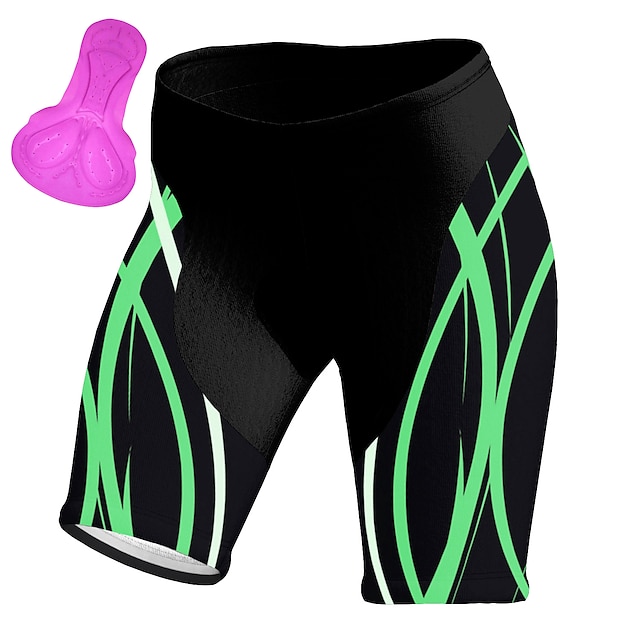  Women's Cycling Road Shorts Cycling Shorts Bike Shorts Bike Padded Shorts / Chamois Mountain Bike MTB Road Bike Cycling Sports Stripes 3D Pad Cycling Breathable Quick Dry Yellow Pink Spandex Clothing
